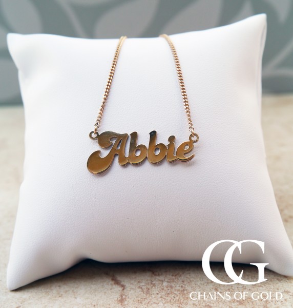 Solid 9ct Yellow Gold Personalised Name Necklaces | Chains of Gold