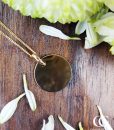 Personalised Solid 9ct Gold Disc Necklace from Chains of Gold