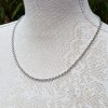 9ct White Gold 3.5mm Round Belcher Chain Necklace 20" 24"