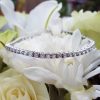 9ct White Gold Round Cubic Zirconia 3mm Tennis Bracelet