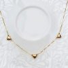 9ct yellow gold heart charm necklace