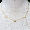 9ct yellow gold heart charm necklace