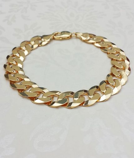 9 carat gold men's curb bracelet