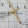 Large 9ct Yellow Gold Crucifix Pendant & Chain