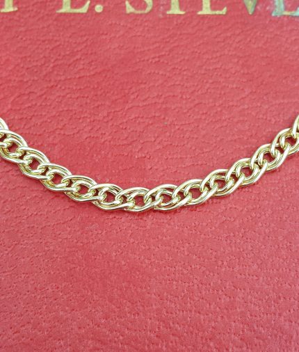 9ct Yellow Gold 4.6mm Double Curb Chain Necklace 20"