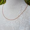 9ct Rose Gold 1.7mm Diamond Cut Prince of Wales Chain Necklace