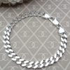 Chunky Sterling Silver 6mm Curb Bracelet 8"