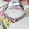 Sterling Silver Cubic Zirconia Triple Row Tennis Bracelet