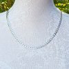 9ct White Gold 6mm Diamond Cut Curb Chain Necklace