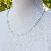 9ct White Gold 6mm Diamond Cut Curb Chain Necklace