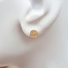 Delicate 9ct Yellow Gold Filigree Stud Earrings