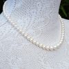 Graduated White Freshwater Pearl Necklace 17"