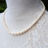 Graduated White Freshwater Pearl Necklace 17"