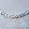 Men's Chunky 6mm Sterling Silver Figaro Chain Necklace 20" 22"