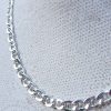 Men's Chunky 7mm Sterling Silver Anchor Chain Necklace 20" 24"