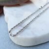 9 ct white gold rope chain anklet