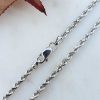 9 ct white gold rope chain anklet