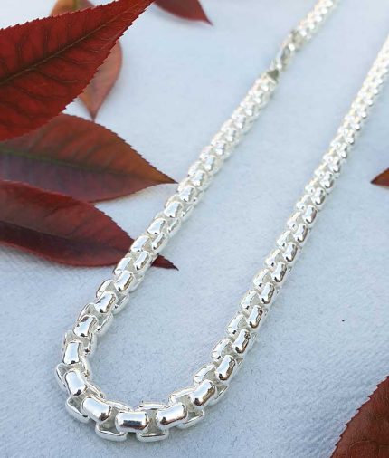 sterling silver rolo links necklace